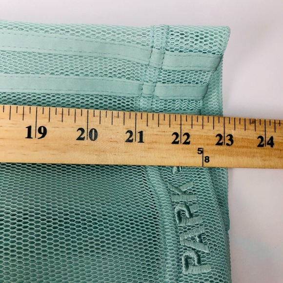 Beyonce Ivy Park Adidas S Long Mesh Mint Green Trench Coat NWT - Picture 5 of 11